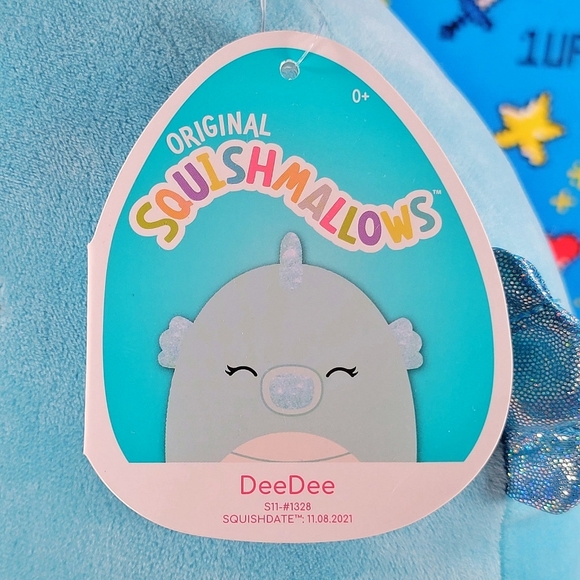 Squishmallow DeeDee the Blue Seahorse 11" Ultrasoft Stuffed Sealife Plush NWT - Picture 10 of 12
